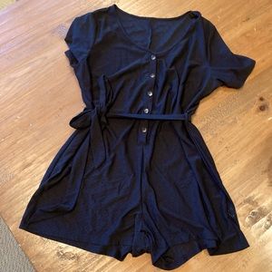 Shein curve black romper